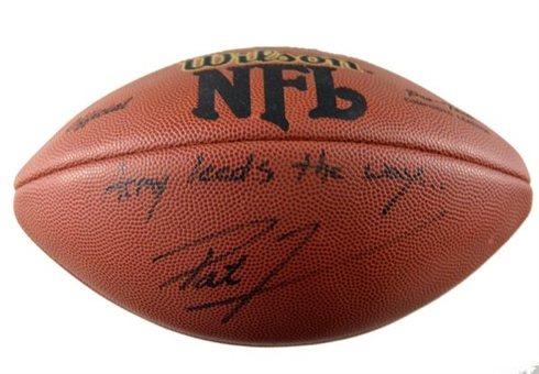 Pat Tillman Signed NFL Football: Signed and Inscribed on the Day He Was Sworn Into The Army